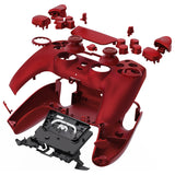 eXtremeRate Luna Redesigned Full Set Shells & Buttons for PS5 Controller BDM-030/040/050/060 - Scarlet Red - KQXPFP002G4