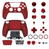 eXtremeRate Luna Redesigned Full Set Shells & Buttons for PS5 Controller BDM-030/040/050/060 - Scarlet Red - KQXPFP002G4