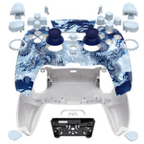 eXtremeRate Luna Redesigned Full Set Shells & Buttons for PS5 Controller BDM-030/040/050 - Porcelain Dragon - KQXPFT001