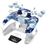 eXtremeRate Luna Redesigned Full Set Shells & Buttons for PS5 Controller BDM-030/040/050 - Porcelain Dragon - KQXPFT001