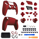 eXtremeRate Luna Redesigned Full Set Shells & Buttons for PS5 Controller BDM-030/040/050 - Scarlet Red - KQXPFP002