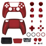 eXtremeRate Luna Redesigned Full Set Shells & Buttons for PS5 Controller BDM-030/040/050 - Scarlet Red - KQXPFP002