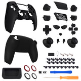 eXtremeRate Luna Redesigned Full Set Shells & Buttons for PS5 Controller BDM-030/040/050 - Black - KQXPFP001