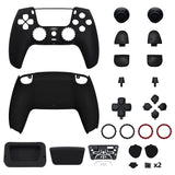 eXtremeRate Luna Redesigned Full Set Shells & Buttons for PS5 Controller BDM-030/040/050 - Black - KQXPFP001