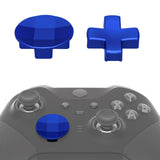 eXtremeRate 2 pcs Metallic Blue Magnetic Stainless Steel D-Pads for Xbox One Elite & Xbox One Elite Series 2 Controller - IL410