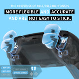 eXtremeRate Micro Switch - Strong Version Tactile Clicky Hair Trigger Kit V2 for PS5 Controller BDM-010/020 Shoulder Buttons, Ergonomic Micro Switches L2R2 Tactile L1R1 Mouse Click for PS5 Controller - PFMD009M2