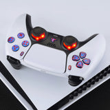 eXtremeRate Multi-Colors Luminated Buttons DTF V4 LED Kit for PS5 Controller BDM-030/040/050/060 - Chameleon Purple Blue - PFLED04G4