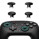 eXtremeRate Octagonal Gated Sticks Design Faceplate Shell with ThumbsGear Thumbsticks for Nintendo Switch 2 Pro Controller - Black - BDEPTM001