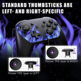 eXtremeRate Octagonal Gated Sticks Design Faceplate Shell with ThumbsGear Thumbsticks for Nintendo Switch 2 Pro Controller - Blue Flame - BDEPTR003