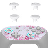 eXtremeRate Octagonal Gated Sticks Design Faceplate Shell with ThumbsGear Thumbsticks for Nintendo Switch 2 Pro Controller - Cherry Blossom Whisper - BDEPTR006