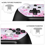 eXtremeRate Octagonal Gated Sticks Design Faceplate Shell with ThumbsGear Thumbsticks for Nintendo Switch 2 Pro Controller - Cherry Blossom Whisper - BDEPTR006