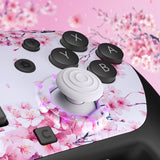 eXtremeRate Octagonal Gated Sticks Design Faceplate Shell with ThumbsGear Thumbsticks for Nintendo Switch 2 Pro Controller - Cherry Blossom Whisper - BDEPTR006