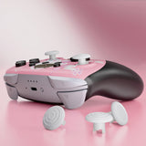 eXtremeRate Octagonal Gated Sticks Design Faceplate Shell with ThumbsGear Thumbsticks for Nintendo Switch 2 Pro Controller - Cherry Blossoms Kitten - BDEPTR009