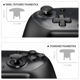 eXtremeRate Octagonal Gated Sticks Design Faceplate Shell with ThumbsGear Thumbsticks for Nintendo Switch 2 Pro Controller - Clear Slate Black - BDEPTM002