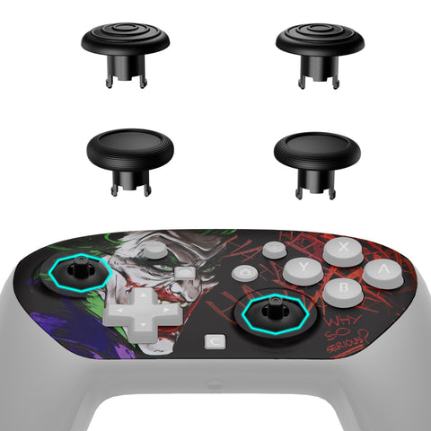 eXtremeRate Octagonal Gated Sticks Design Faceplate Shell with ThumbsGear Thumbsticks for Nintendo Switch 2 Pro Controller - Clown HAHAHA - BDEPTR010