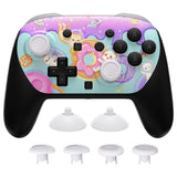 eXtremeRate Octagonal Gated Sticks Design Faceplate Shell with ThumbsGear Thumbsticks for Nintendo Switch 2 Pro Controller - Donut Odyssey - BDEPTR007