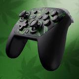 eXtremeRate Octagonal Gated Sticks Design Faceplate Shell with ThumbsGear Thumbsticks for Nintendo Switch 2 Pro Controller - Green Weeds - BDEPTR002