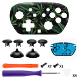 eXtremeRate Octagonal Gated Sticks Design Faceplate Shell with ThumbsGear Thumbsticks for Nintendo Switch 2 Pro Controller - Green Weeds - BDEPTR002
