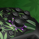 eXtremeRate Octagonal Gated Sticks Design Faceplate Shell with ThumbsGear Thumbsticks for Nintendo Switch 2 Pro Controller - Green Weeds - BDEPTR002