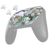 eXtremeRate Octagonal Gated Sticks Design Faceplate Shell with ThumbsGear Thumbsticks for Nintendo Switch 2 Pro Controller - Hot Spring Kitties - BDEPTR008