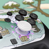 eXtremeRate Octagonal Gated Sticks Design Faceplate Shell with ThumbsGear Thumbsticks for Nintendo Switch 2 Pro Controller - Hot Spring Kitties - BDEPTR008
