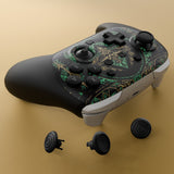 eXtremeRate Octagonal Gated Sticks Design Faceplate Shell with ThumbsGear Thumbsticks for Nintendo Switch 2 Pro Controller - Totem of Kingdom Black - BDEPTR004