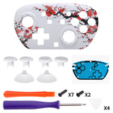 eXtremeRate Octagonal Gated Sticks Design Faceplate Shell with ThumbsGear Thumbsticks for Nintendo Switch 2 Pro Controller - Winter Blossom - BDEPTR005