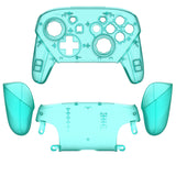 eXtremeRate Emerald Green Octagonal Gated Sticks Faceplate Backplate Handles, DIY Replacement Grip Housing Shell Cover for Nintendo Switch Pro Controller- Controller NOT Included - FRE624