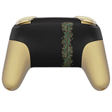 eXtremeRate Glow in Dark - Totem of Kingdom Black Faceplate Backplate Handles Cover, Octagonal Gated Sticks Design DIY Replacement Grip Housing Shell for Nintendo Switch Pro Controller - Controller NOT Included - FRE623