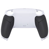 eXtremeRate Performance Custom Back Housing Bottom Shell for PS5 Controller BDM-010/020/030/040/050/060 - Rubberized Black White - DPFU6005G2