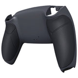 eXtremeRate Performance Custom Back Housing Bottom Shell for PS5 Controller BDM-010/020/030/040/050/060 - Rubberized Classic Gray & Dark Gray - DPFU6004G2