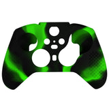 eXtremeRate PlayVital Green & Black Soft Anti-Slip Silicone Cover Skins, Controller Protective Case for New Xbox One Elite Series 2 (Model 1797 and Core Model 1797) with Thumb Grips Analog Caps - XBOWP0063GC