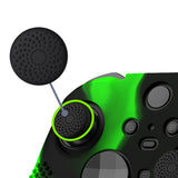 eXtremeRate PlayVital Green & Black Soft Anti-Slip Silicone Cover Skins, Controller Protective Case for New Xbox One Elite Series 2 (Model 1797 and Core Model 1797) with Thumb Grips Analog Caps - XBOWP0063GC