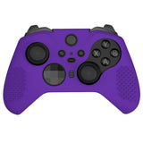 eXtremeRate PlayVital Purple Soft Anti-Slip Silicone Cover Skins, Controller Protective Case for New Xbox One Elite Series 2 (Model 1797 and Core Model 1797) with Thumb Grips Analog Caps - XBOWP0061GC