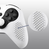 eXtremeRate PlayVital White Soft Anti-Slip Silicone Cover Skins, Controller Protective Case for New Xbox One Elite Series 2 (Model 1797 and Core Model 1797) with Thumb Grips Analog Caps - XBOWP0059GC