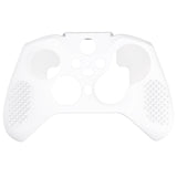 eXtremeRate PlayVital White Soft Anti-Slip Silicone Cover Skins, Controller Protective Case for New Xbox One Elite Series 2 (Model 1797 and Core Model 1797) with Thumb Grips Analog Caps - XBOWP0059GC