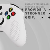 eXtremeRate PlayVital Soft Silicone Controller Cover Thumb Stick  Caps for Xbox One S for Xbox One X - White - XBOWP0057GC