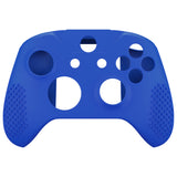 eXtremeRate PlayVital Soft Dark Blue Silicone Controller Cover Grips Caps for Xbox One S for Xbox One X-XBOWP0040GC