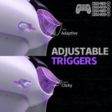 eXtremeRate RISE4 Plus MAX Back Paddles Kit with Clicky Trigger Stops & Rubberized Grip for PS5 Controller BDM-030/040/050/060 - White Gray - HKCPFM002M3