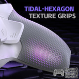 eXtremeRate RISE4 Plus MAX Back Paddles Kit with Clicky Trigger Stops & Rubberized Grip for PS5 Controller BDM-030/040/050/060 - White Gray - HKCPFM002M3