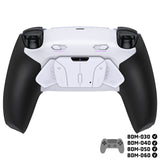 eXtremeRate RISE4 Plus MAX Back Paddles Kit with Clicky Trigger Stops & Rubberized Grip for PS5 Controller BDM-030/040/050/060 - White Black - White - HKCPFM003M3