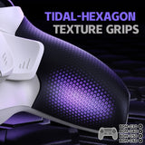 eXtremeRate RISE4 Plus MAX Back Paddles Kit with Clicky Trigger Stops & Rubberized Grip for PS5 Controller BDM-030/040/050/060 - White Black - White - HKCPFM003M3