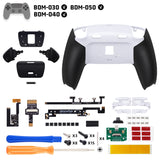 eXtremeRate RISE Plus MAX Back Paddles Kit with Clicky Trigger Stops & Rubberized Grip for PS5 Controller BDM-030/040/050 - White Black - Black - GQTPFM004M2