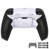 eXtremeRate RISE Plus MAX Back Paddles Kit with Clicky Trigger Stops & Rubberized Grip for PS5 Controller BDM-030/040/050 - White Black - White - GQTPFM003M2