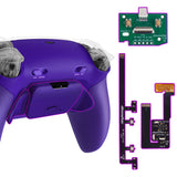 eXtremeRate RISE Plus MAX Back Paddles Kit with Clicky Trigger Stops & Rubberized Grip for PS5 Controller BDM-030/040/050 - Galactic Purple - GQTPFM005M2