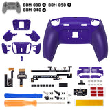 eXtremeRate RISE4 Plus MAX Back Paddles Kit with Clicky Trigger Stops & Rubberized Grip for PS5 Controller BDM-030/040/050 - Galactic Purple - HKCPFM005M2