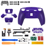 eXtremeRate RISE Plus MAX Back Paddles Kit with Clicky Trigger Stops & Rubberized Grip for PS5 Controller BDM-030/040/050 - Galactic Purple - GQTPFM005M2