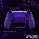 eXtremeRate RISE Plus MAX Back Paddles Kit with Clicky Trigger Stops & Rubberized Grip for PS5 Controller BDM-030/040/050 - Galactic Purple - GQTPFM005M2