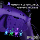 eXtremeRate RISE4 Plus MAX Back Paddles Kit with Clicky Trigger Stops & Rubberized Grip for PS5 Controller BDM-030/040/050 - Galactic Purple - HKCPFM005M2