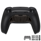 eXtremeRate Real Metal Buttons (RMB) Version RISE4 Plus MAX Back Paddles Kit with Clicky Trigger Stops & Rubberized Grip for PS5 Controller BDM-030/040/050 - Black - HKCPFJ001M2